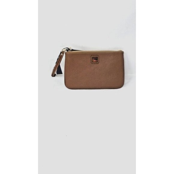 Dooney & Bourke Pebbled Leather Clutch Large Wristlet Caramel Tan WPEBC0333 - Picture 3 of 9